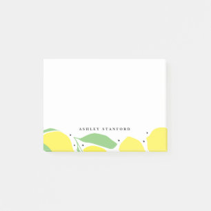 Notes de post-it personnalisées de citronnier