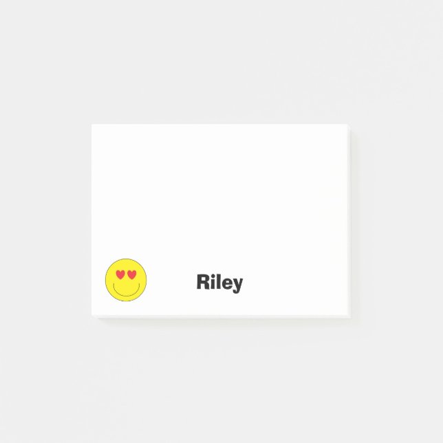 Notes de post-it personnalisées d'Emoji (Devant)