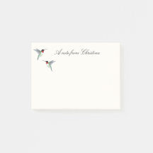 Notes de post-it personnalisées pour les colibris
