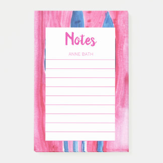 Notes de post-it Pink an Blue Watercolor