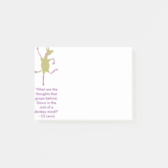 Notes de post-it radieuses d'âne de Jennets (Devant)