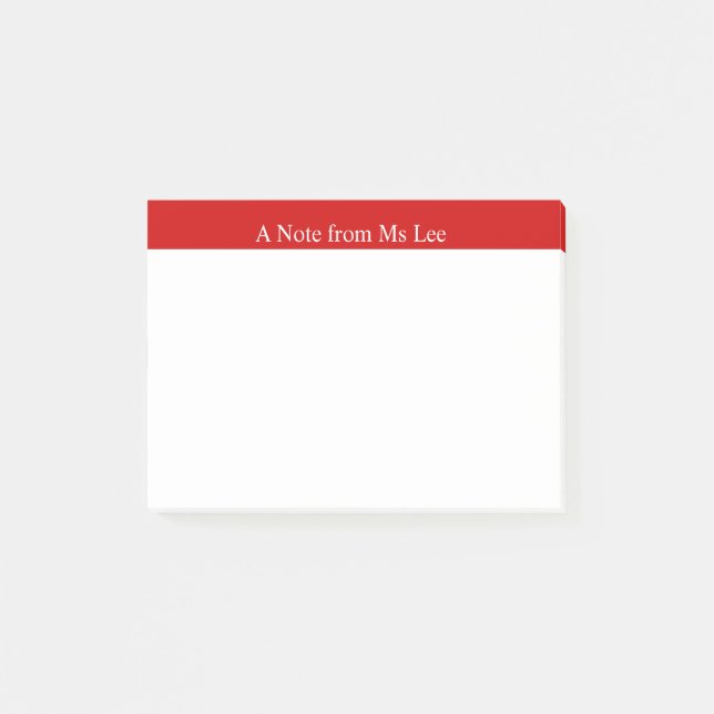 Notes de post-it rouges faites sur commande (Devant)