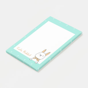 Notes de post-it sur lapin mou