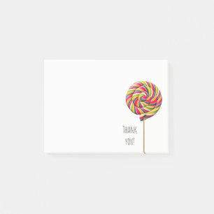 Notes de post-it Swirl Lollipop coloré