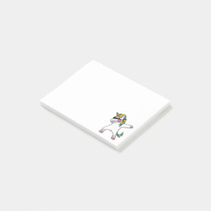 Notes de post-it tamponnantes de licorne