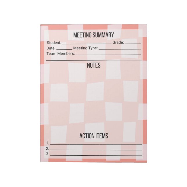 Notes de réunion/Sommaire du Bloc-notes - Vérifica (Tourné)