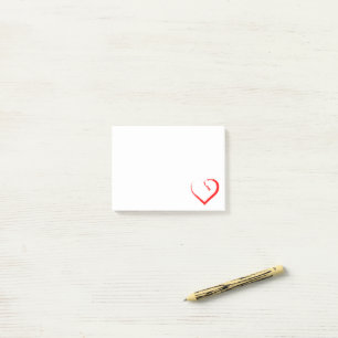 Notes d'un post-it de coeur agréable