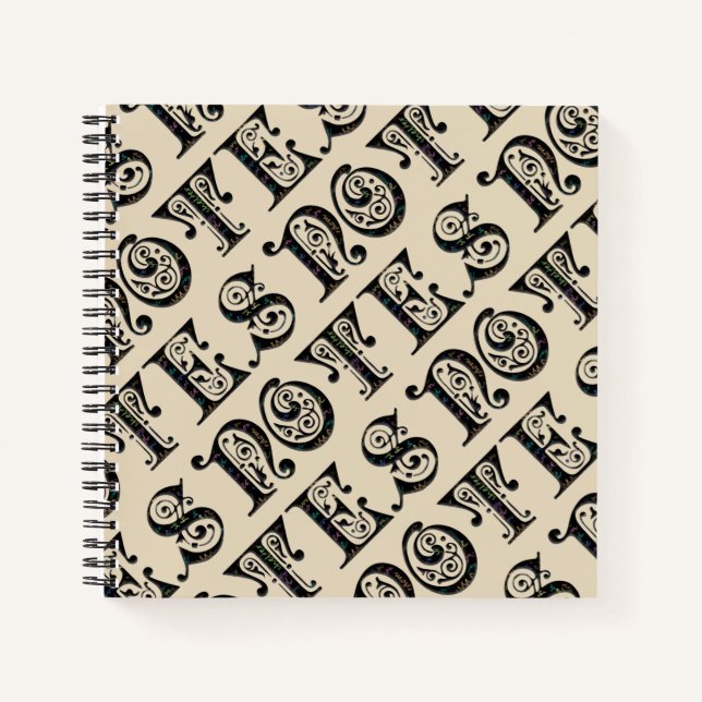 Notes Elegant Decorative Typography Notebook (Front)