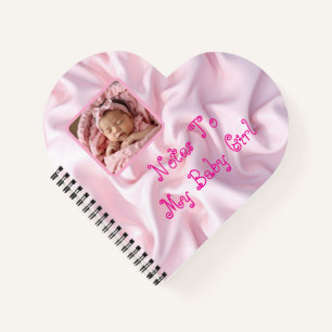 Notes en forme de coeur à mon journal de bébé