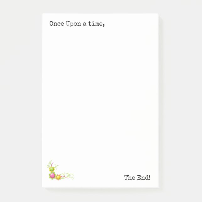 Notes Floral Flowers Once Upon a Time, The End  (Front)