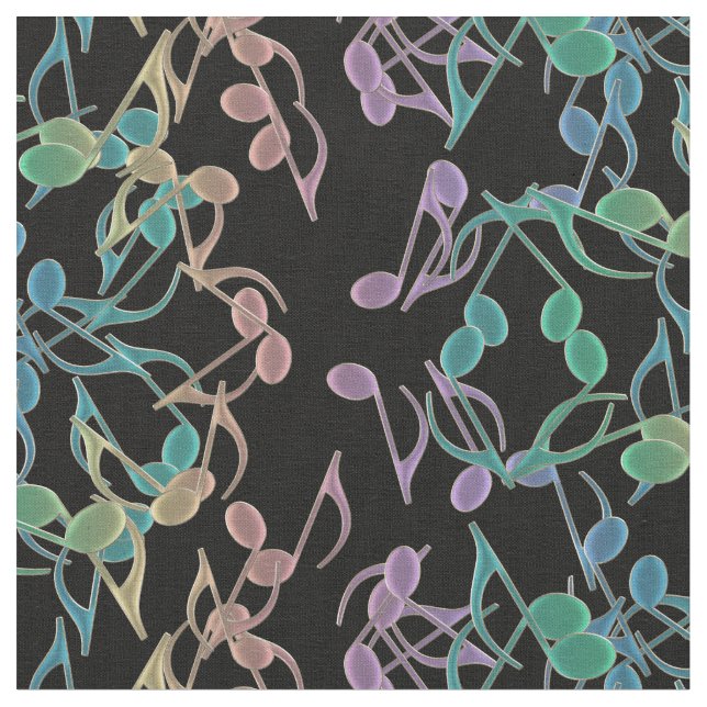 Notes for Days Musical Notes Pattern 2 Fabric (Close Up)