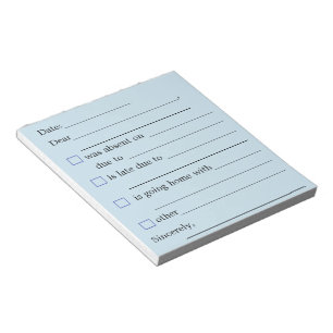 "Notes for the Teacher" Notepad