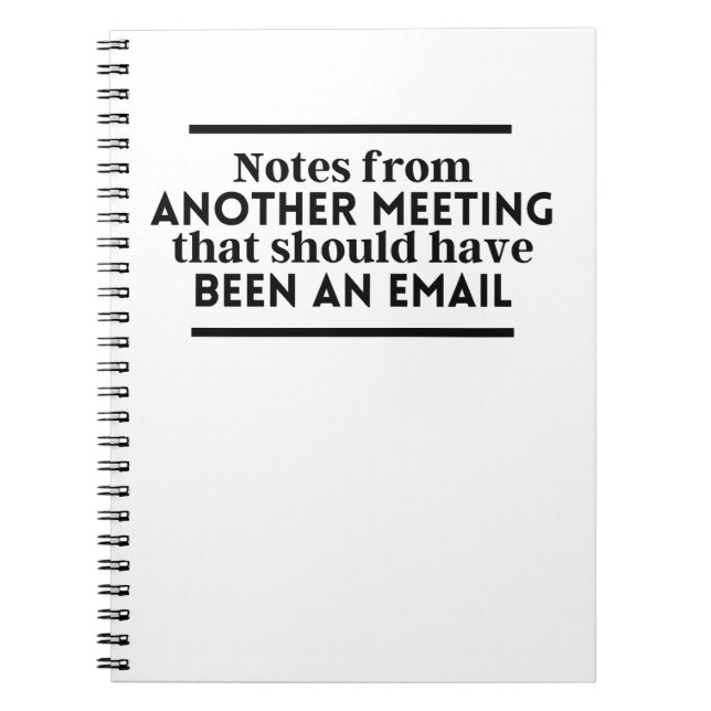 Notes from another meeting that should been email notebook (Front)