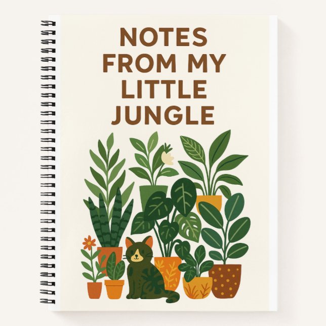 Notes from My Little Jungle – Indoor Plants Notebo Notebook (Front)
