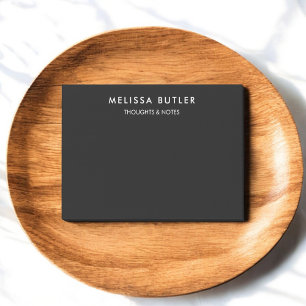 Notes minimalistes de post-it noir moderne