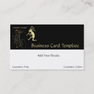 Notes musicales Carte de visite du logo Kokopelli