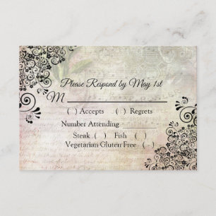Notes musicales Carte RSVP de mariage