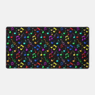 Notes musicales colorées Design Desk Mat
