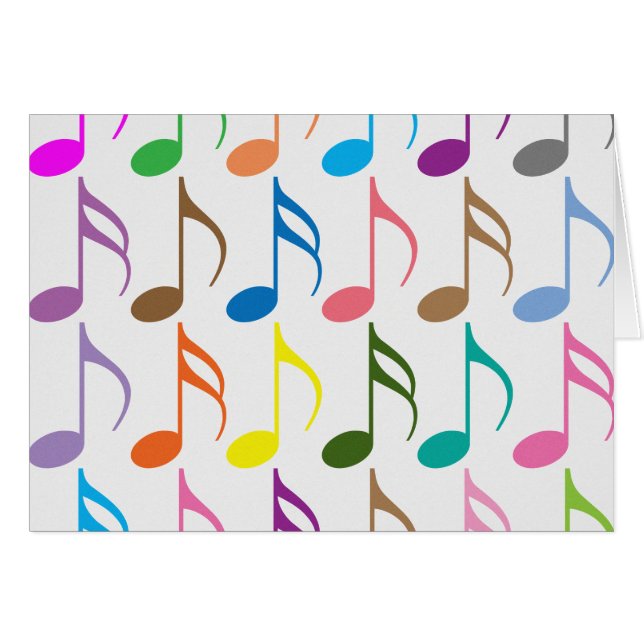 Notes musicales colorées motif (Devant horizontal)