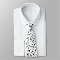 Notes musicales Cravate - Blanc et Noir par Heard_