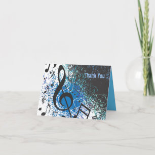 NOTES MUSICALES CRAZY Bar Bat mitzvah Carte de rem