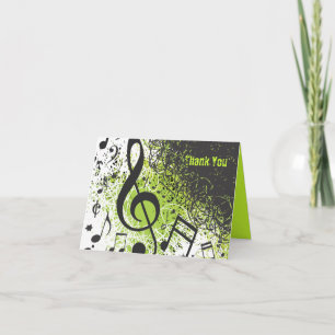 NOTES MUSICALES CRAZY Bar Bat mitzvah Carte de rem