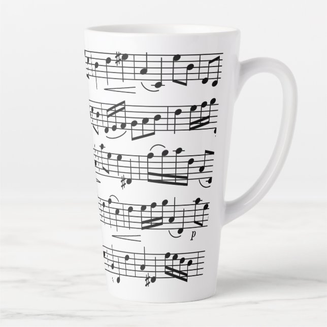Notes musicales de feuille Giant Coffee Mug (Droite)