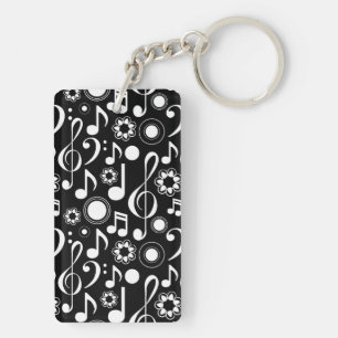 Notes musicales et Clefs Cadeau musicien blanc et