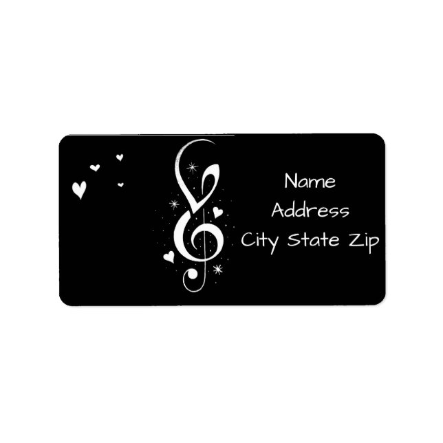 **NOTES MUSICALES** ÉTIQUETTES D'ADRESSE DE RETOUR (Devant)