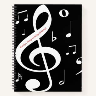 Notes musicales Journal d'écriture de chansons