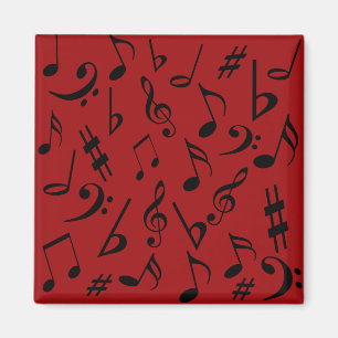 Notes musicales Magnet - Rouge