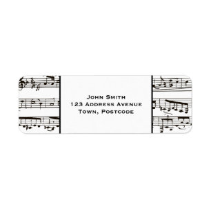 Notes musicales noires et blanches (petit texte)