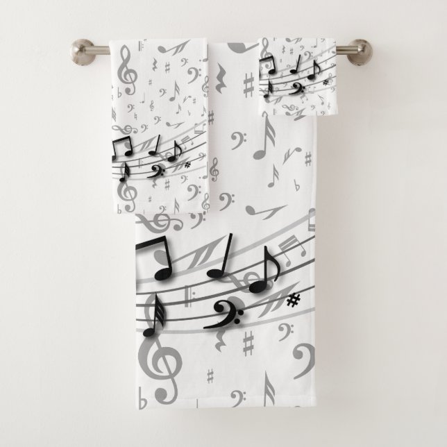 Notes musicales noires et grises (En situation)