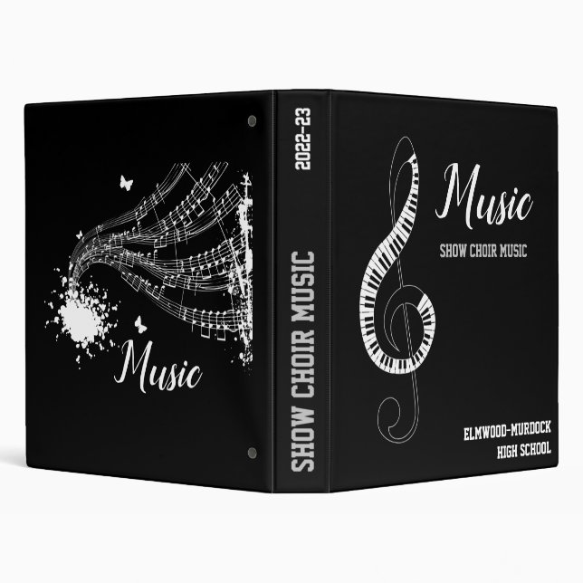 Notes musicales noires Musique chorale 3 Classeur  (Arrière-plan)