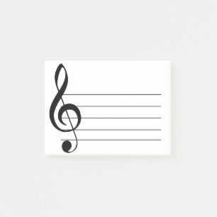 Notes musicales post-it pour le grand clic de fer