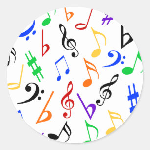 Notes musicales Stickers musicaux - Multi