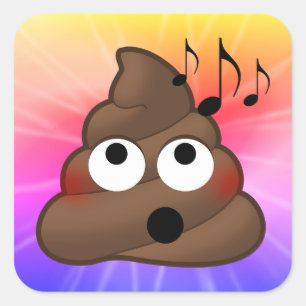 Notes musicales Stickers Poop Emoji Tie Dye