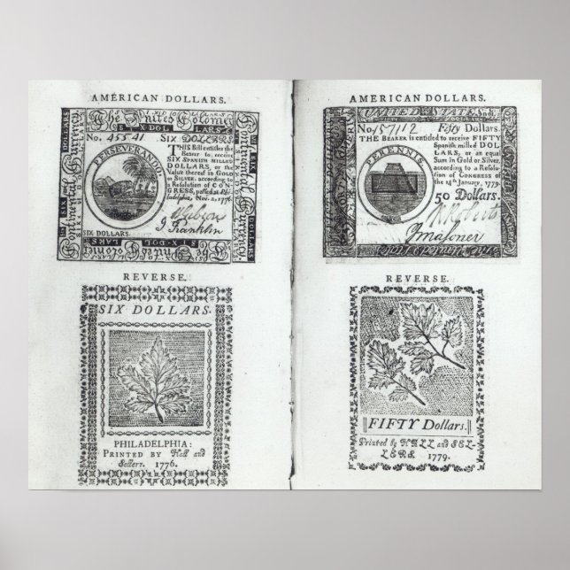 Notes of the Continental Currency Poster (Front)