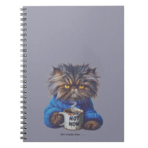 Notes Personalize Grumpy Cat Purple Funny  Notebook