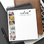 Notes Photo Collage Family<br><div class="desc">Modern family notepad featuring 6 family photos, typography script ''notes'' and a family name. Perfect as a gift.</div>