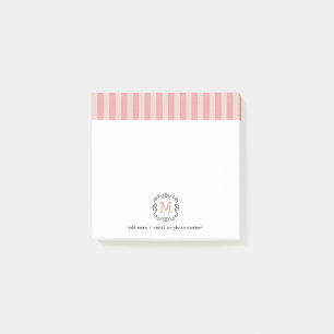 Notes Post-it® à monogrammes personnalisés de styl