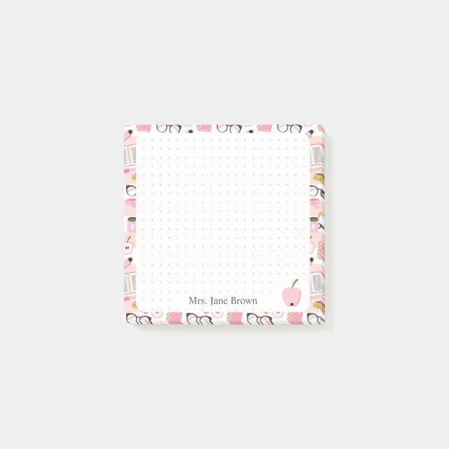 Notes post-it Abstraites à la menthe et à l'or (Devant)