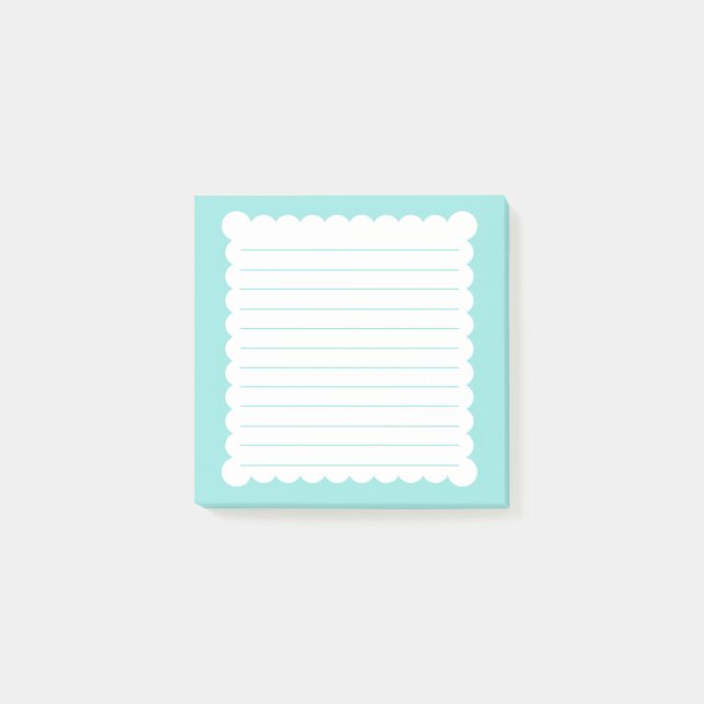 Notes Post-it® Bleu Mint (Devant)