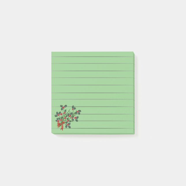 Notes Post-it Branches de houx (Devant)