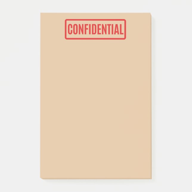 Notes post-it confidentielles (Devant)