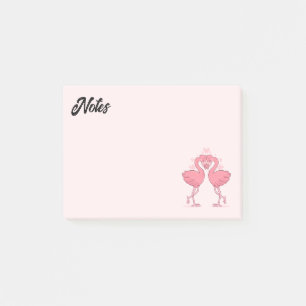 Notes Post-it d'amour de flamant rose