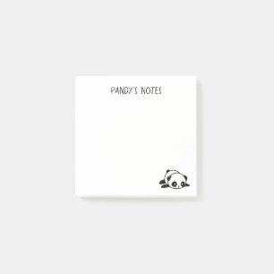 Notes Post-it® de 3 po x 3 po de l'ours de panda b