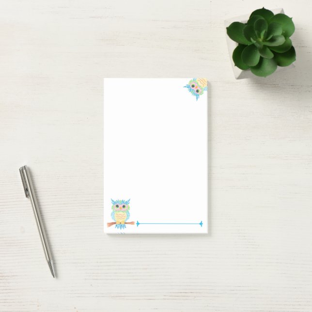 Notes Post-It de hibou (Bureau)