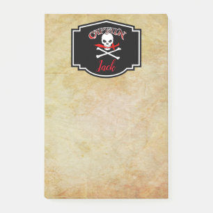 Notes post-it de Jolly roger personnalisé (Cutlass