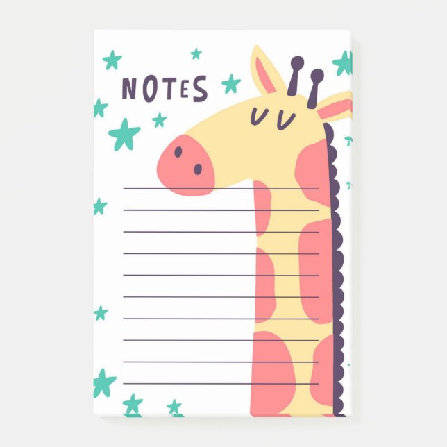 Notes Post-It de la girafe (Devant)